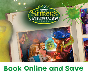picture of an advert for Shreks Adventure