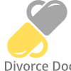 The Divorce Doctor logo two open hearts linked to look like a medical capsule