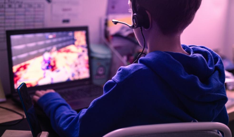 picture of a child gaming