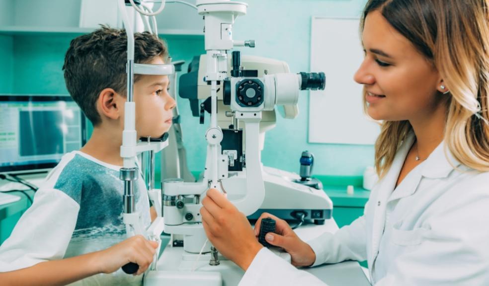 picture of a child having an eye test