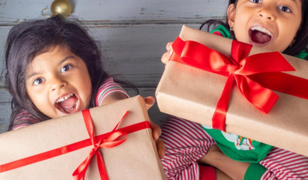 picture of children with presents