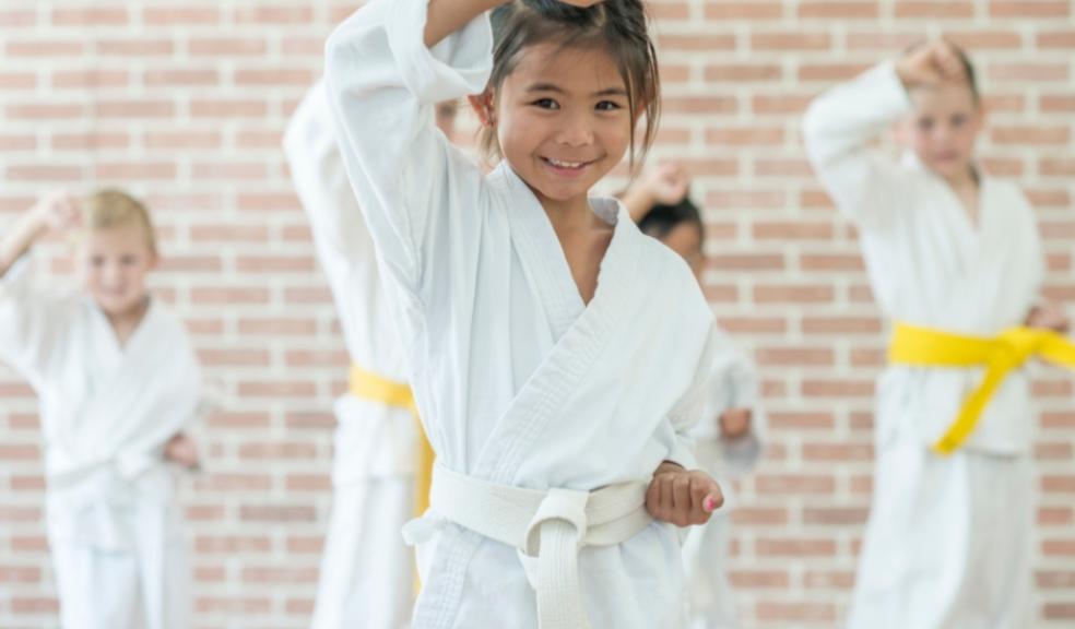 picture of children doing martial arts