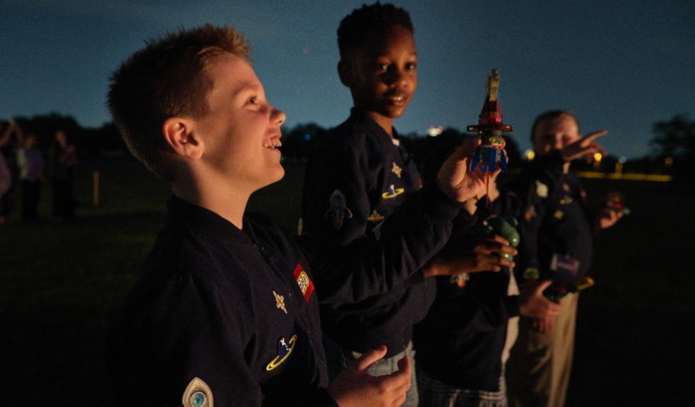 picture of children at a Lego Space event