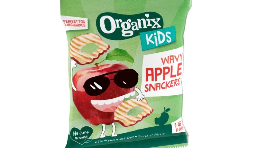 picture of Organix wavy apple snackers