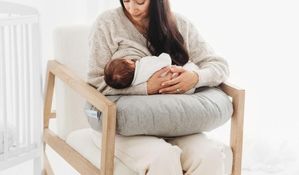 picture of a mum feeding a baby with a xdreamgenii feeding pillow