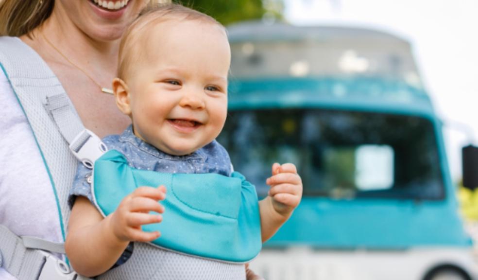 picture of mum with a baby in an infantino baby carrier