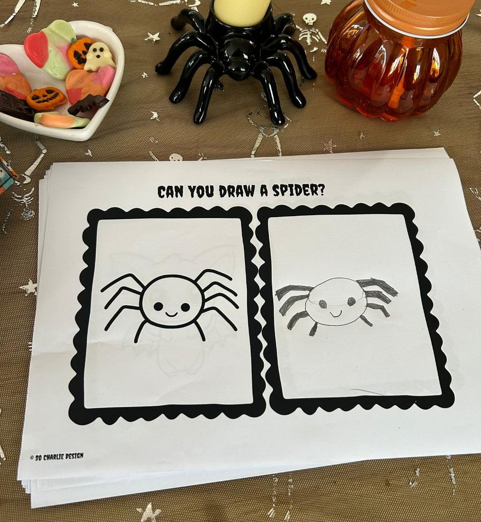 picture of a Halloween drawing activity printable activity for kids