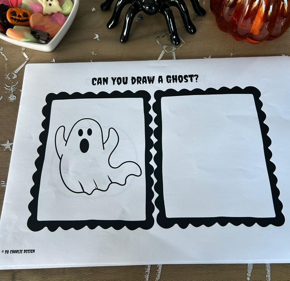 picture of a Halloween drawing activity printable activity for kids