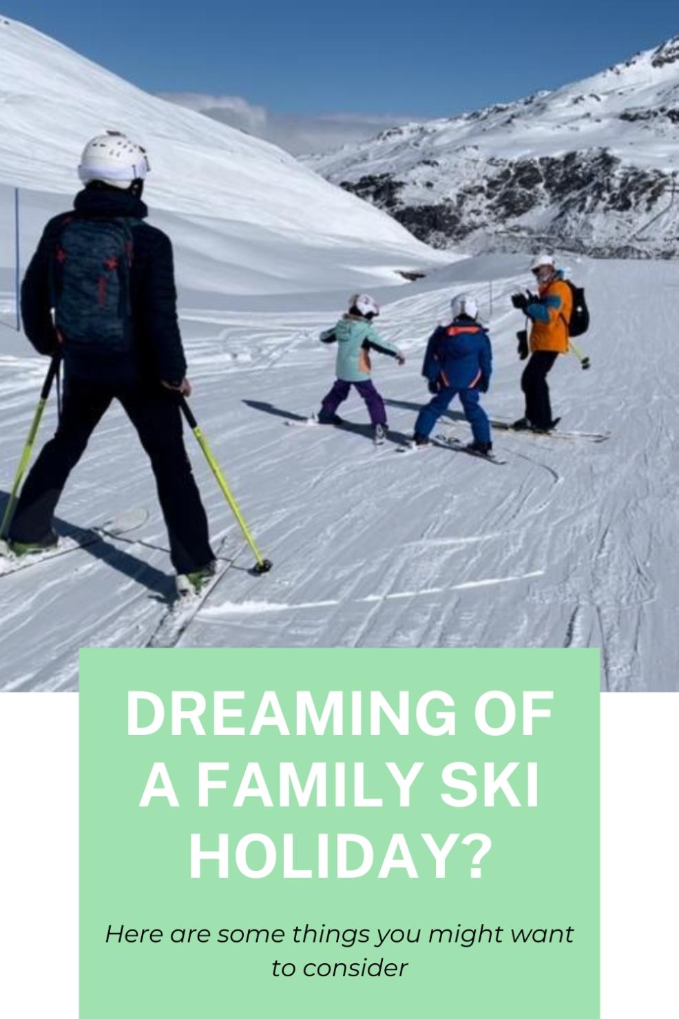 picture of a post showing Things to consider for your first family ski holiday