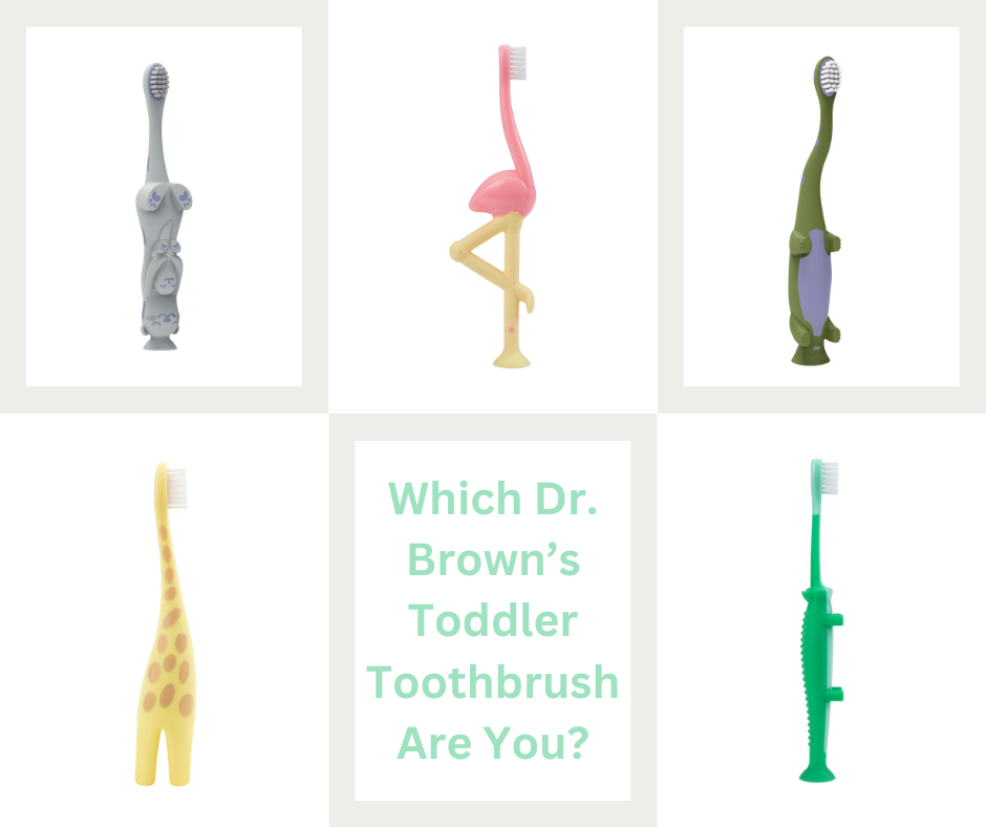 picture of Dr Browns animal themed toddler toothbrushes