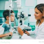 picture of a child having an eye test