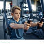 picture of a teenager working out in a gym