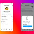picture of Instagram Younger Teen View of Settings Change
