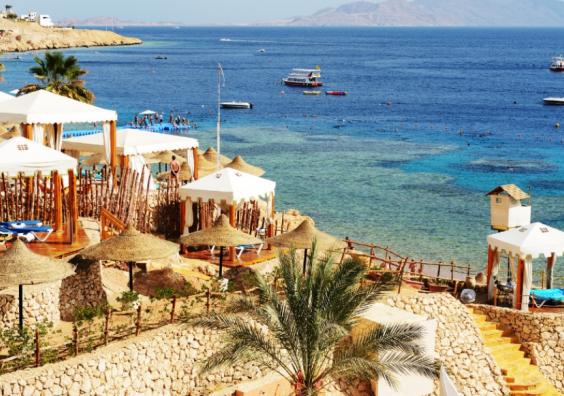 picture of the Beach at the luxury hotel Sharm el Sheikh Egypt