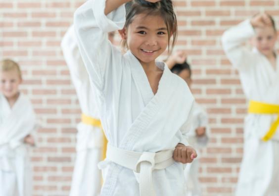 picture of children doing martial arts