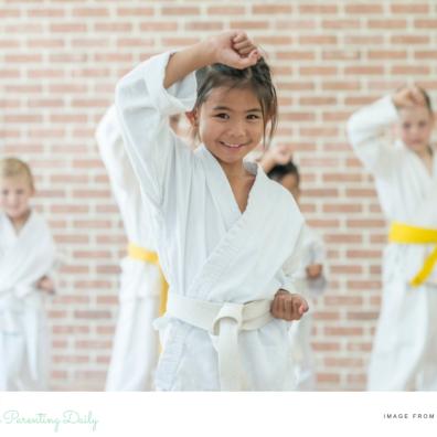 picture of children doing martial arts